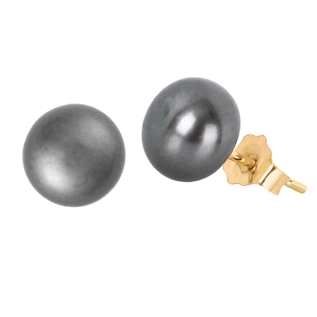 14k Gold Cultured Pearl Stud Earrings For Women And Girls -Various Sizes & Color