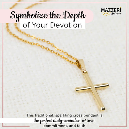 14k Gold Cross Pendant, Religious Charms for Women and Men - Multiple Designs