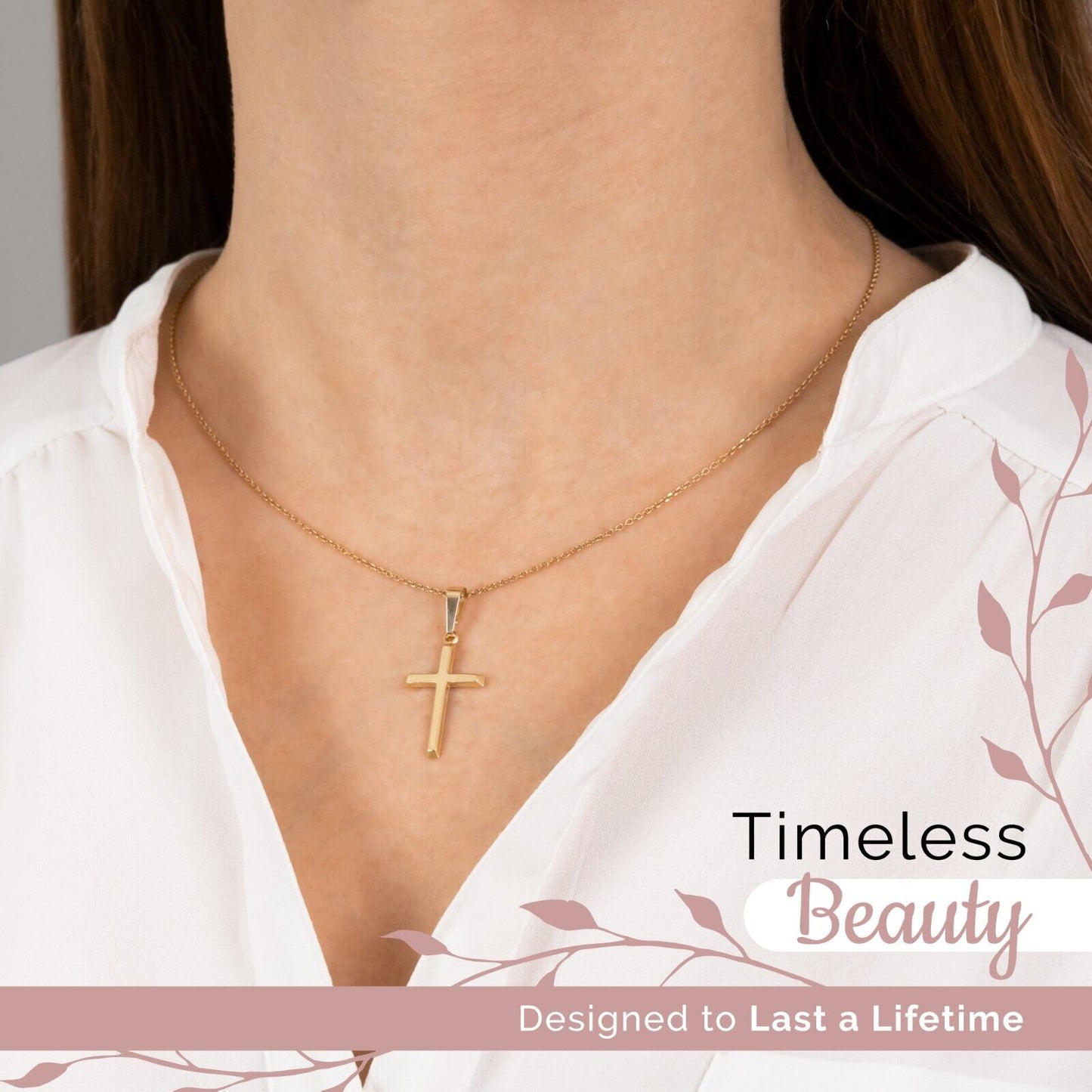 14k Gold Cross Pendant, Religious Charms for Women and Men - Multiple Designs