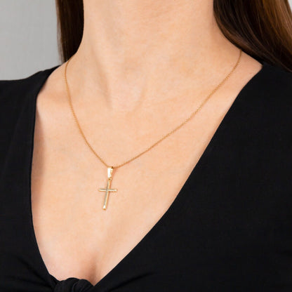 14k Gold Cross Pendant, Religious Charms for Women and Men - Multiple Designs