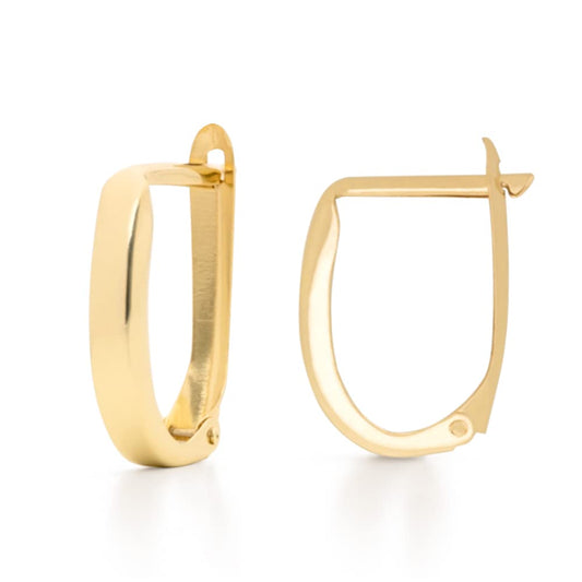 14K Gold Classic Huggie Hoop Earrings