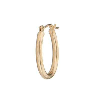 14k Gold Hoop Earrings, 2-mm Thick, Hypoallergenic, - Classic Diamond-cut Design