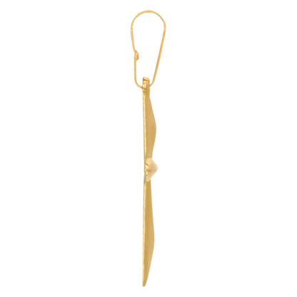 14k Gold Cross Pendant - Angel Design