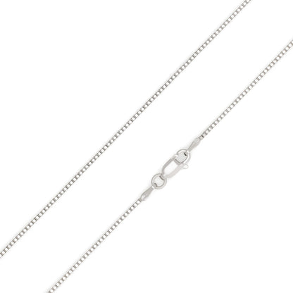 .925 Sterling Silver 1mm & 1.6mm Italian Box Chain Necklace For Women And Men 16" - 24"