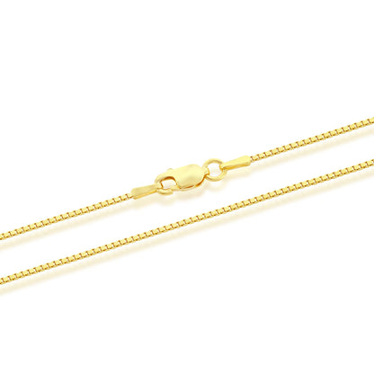 MAZZERI Gold Plated 925 Sterling Silver 1mm & 1.6mm Italian Box Chain Necklace 16" - 24"